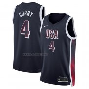 Camiseta USA 2024 Stephen Curry NO 4 Azul