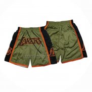 Pantalone Los Angeles Lakers Just Don Verde Naranja