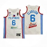 Camiseta Filipino Jordan Clarkson NO 6 Juegos Olimpicos 2024 Blanco