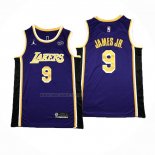 Camiseta Los Angeles Lakers Bronny James NO 9 Statement Violeta1