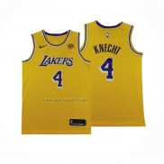 Camiseta Los Angeles Lakers Dalton Knecht NO 4 Icon 2024-25 Amarillo