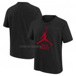 Camiseta Manga Corta Houston Rockets Essential Jumpman Negro