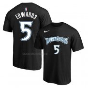 Camiseta Manga Corta Minnesota Timberwolves Anthony Edwards Negro