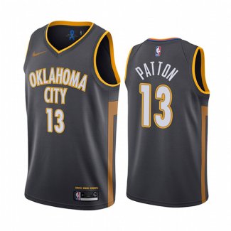 Camiseta Oklahoma City Thunder Justin Patton NO 13 Ciudad Negro