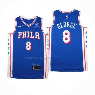 Camiseta Philadelphia 76ers Paul George NO 8 Icon 2024-25 Azul