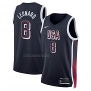 Camiseta USA 2024 Kawhi Leonard NO 8 Azul