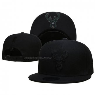 Gorra Milwaukee Bucks Black On Black 9FIFTY Snapback Negro