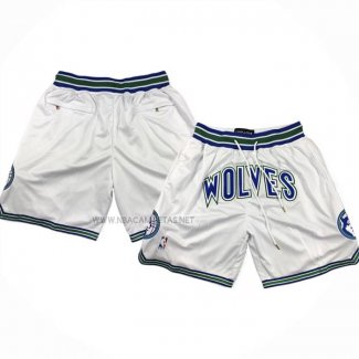 Pantalone Minnesota Timberwolves Classic Just Don Blanco