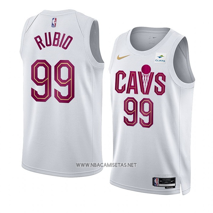 Camiseta Cleveland Cavaliers Rubio NO 99 Association 2022-23 Blanco