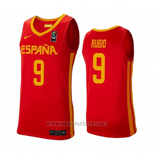 oyente violación esponja Camiseta Espana Ricky Rubio 2019 FIBA Baketball World Cup Rojo